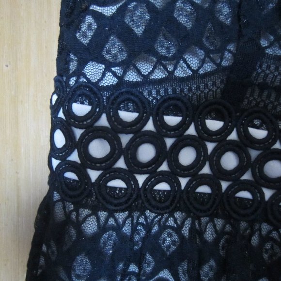 NWT - NEIMAN MARCUS Women's Black Fancy Dress Size 14  Lace Lined Sleeveless - Picture 5 of 13